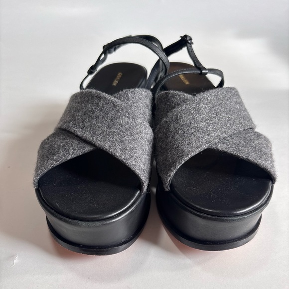 Osklen Black Wedge Platform Sandals - Picture 3 of 10